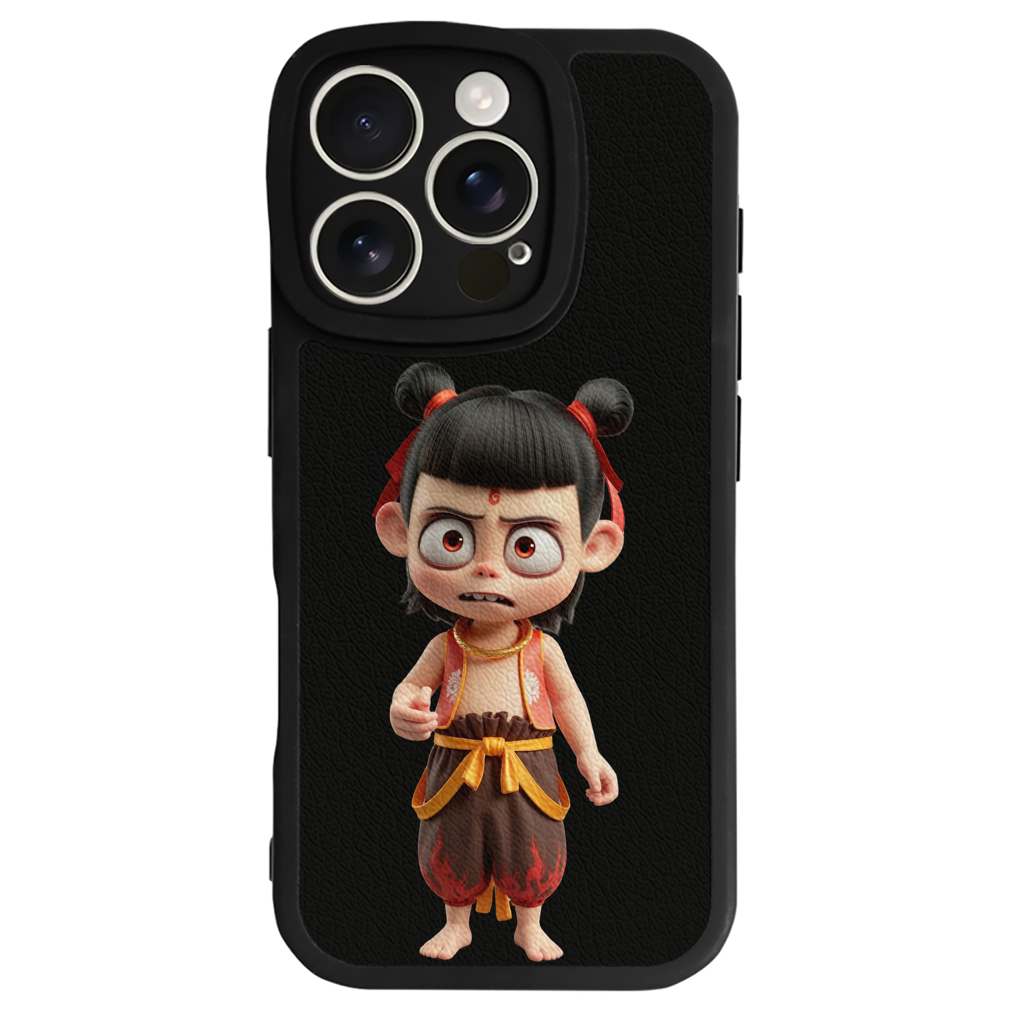 （画像用） Ne Zha 2 ナタ 魔童の大暴れ 【iPhone 16シリーズ対応】シリコンスマホケース（レザー調） 材質：シリコン